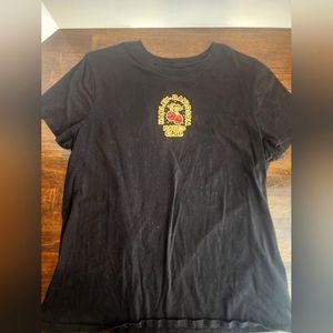 Harley Davidson womans cherry skull graphic tee . size xl gold , screen printed